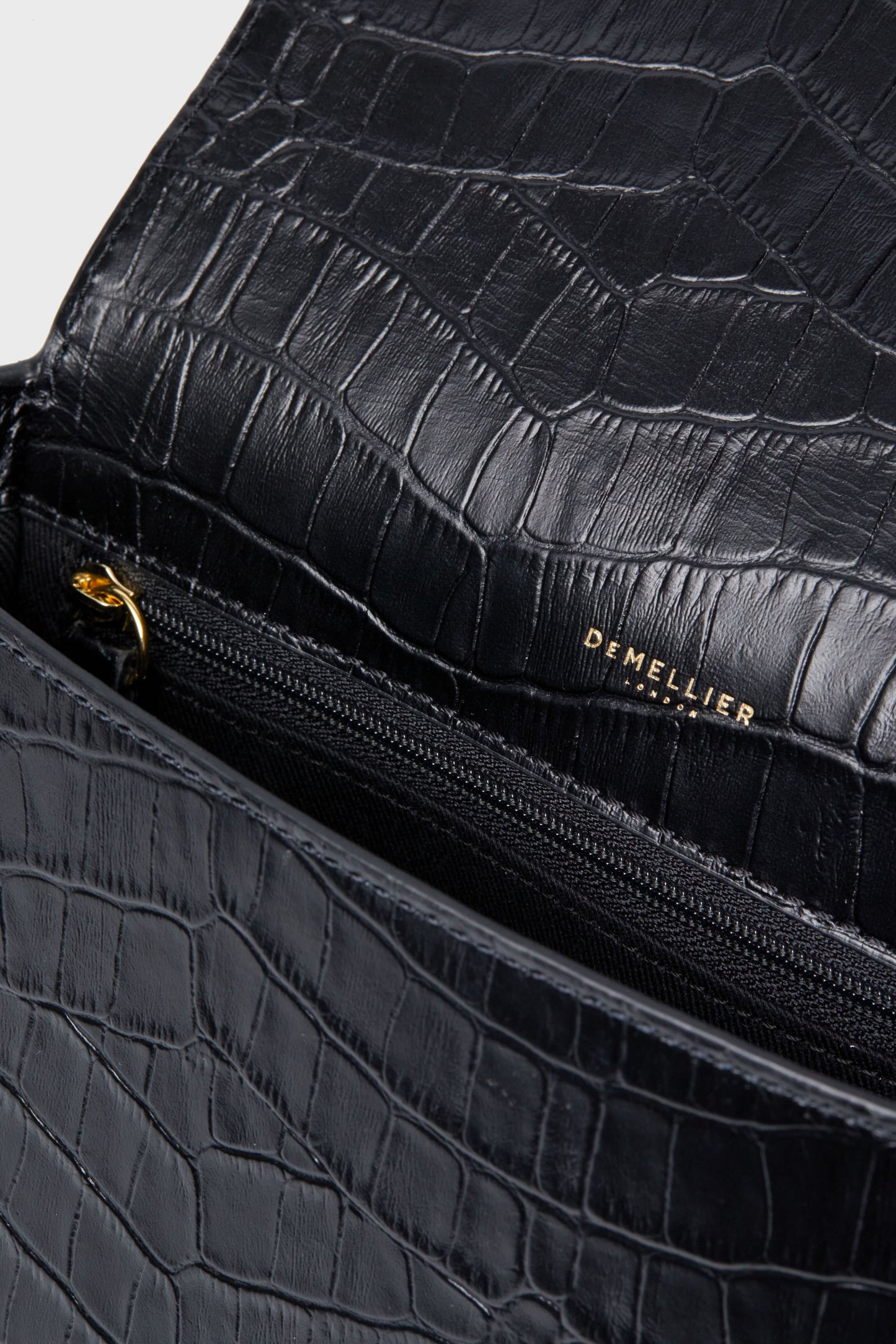 Black Croc Small Vancouver Bag