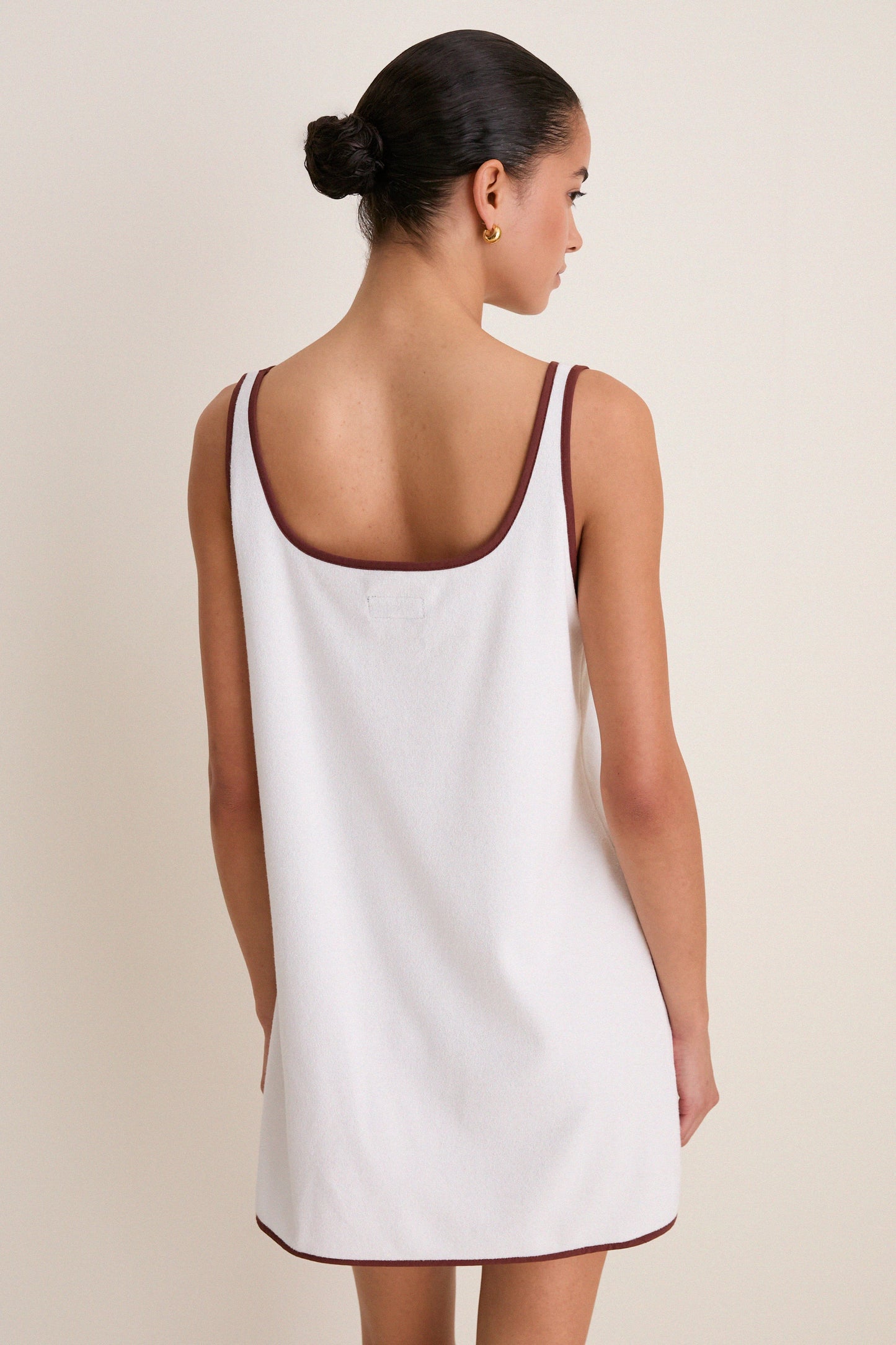 Blanc Shell Embroidered Mini Terrycloth Dress Coverup