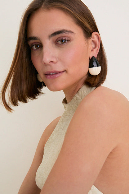 Black and White Opus Earrings