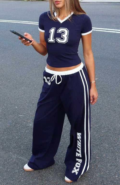 Trying Too Hard Track Pants Dark Navy