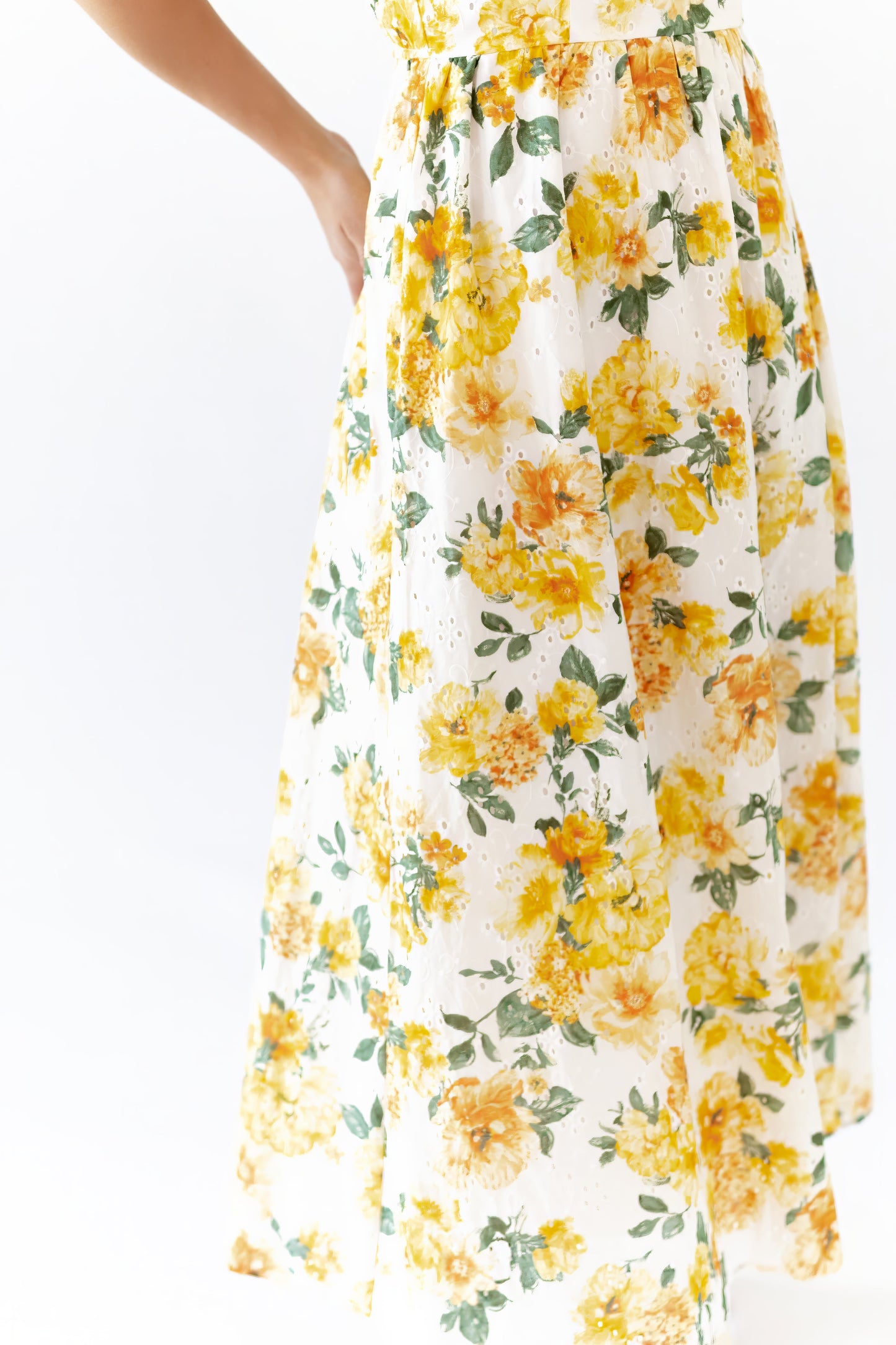 Sunshine Scalloped Midi Dress