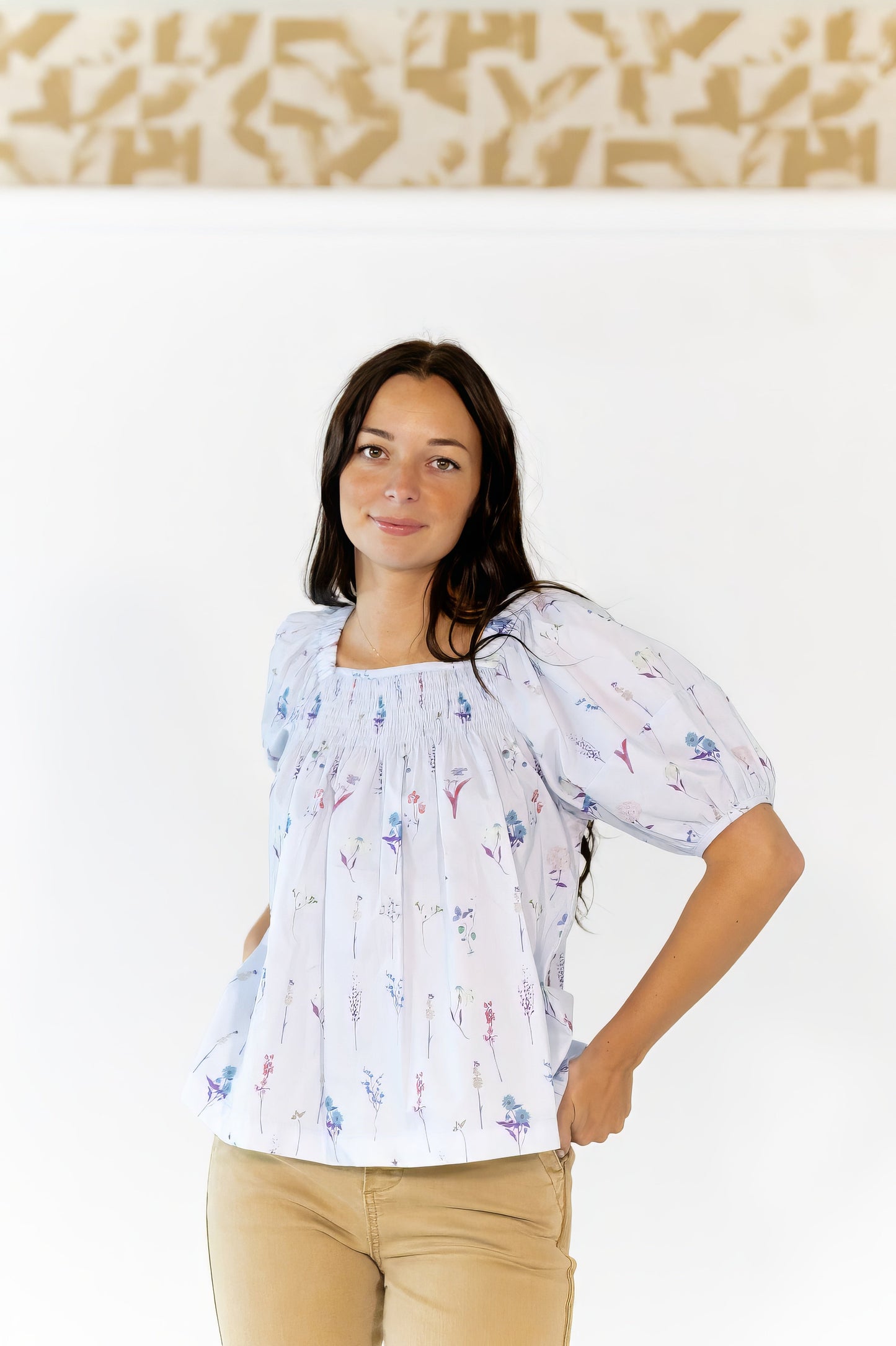 Reina Smocked Floral top