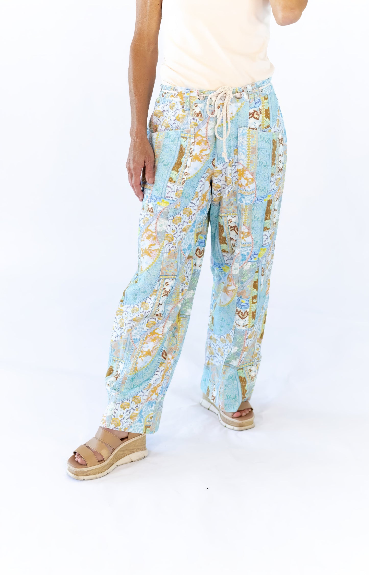 Nour Twill Patchwork Pants