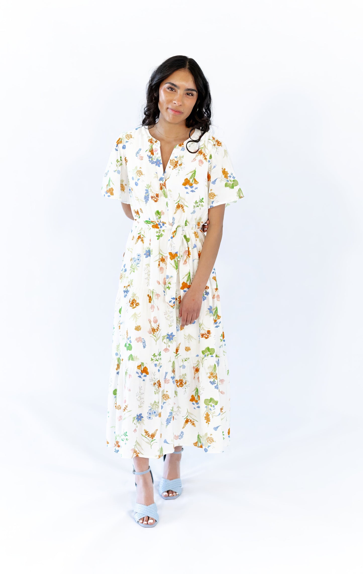 Kimmy Floral Midi Dress  ⤫ Restocked