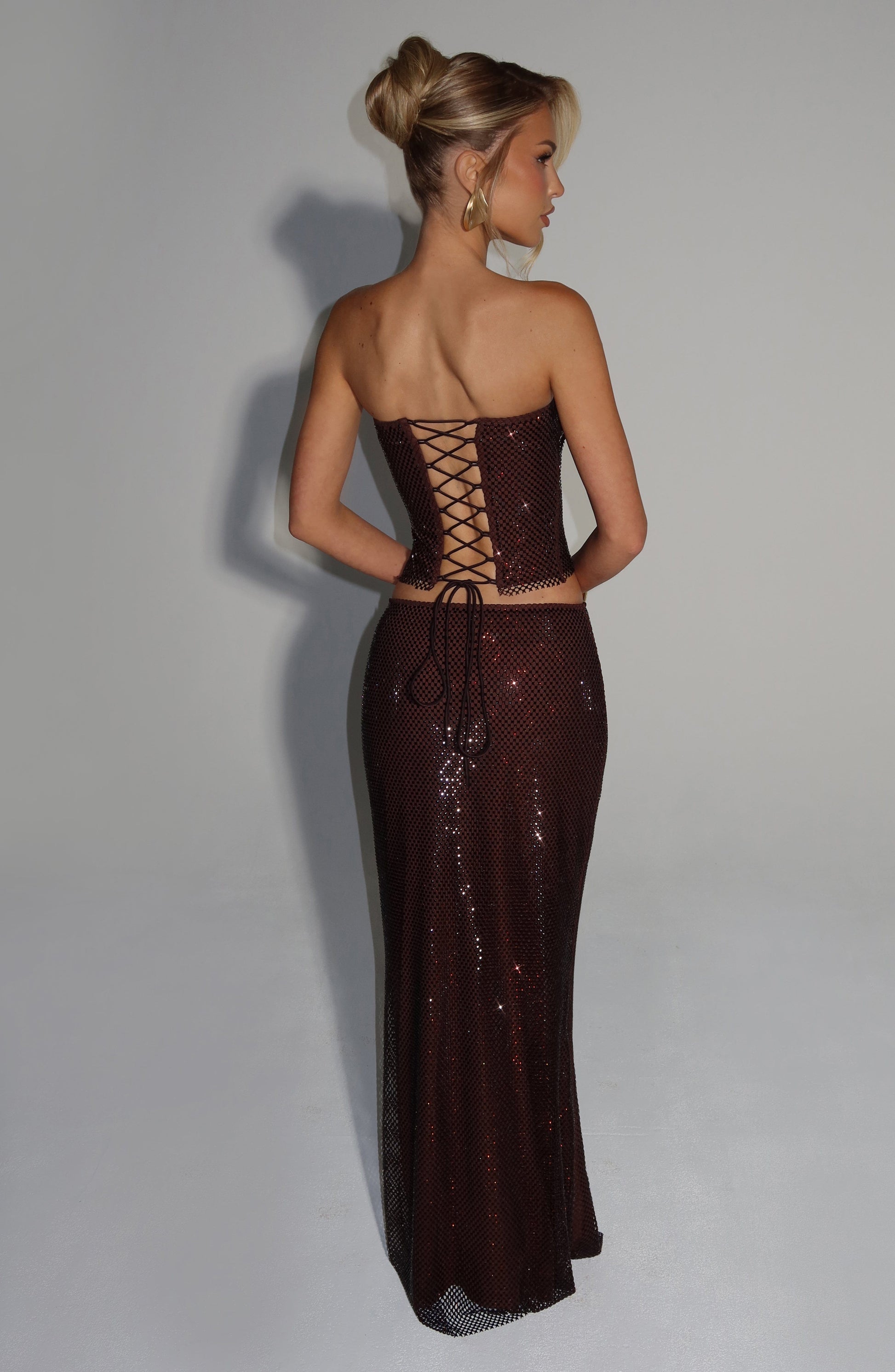 Hali Maxi Skirt - Plum Brown