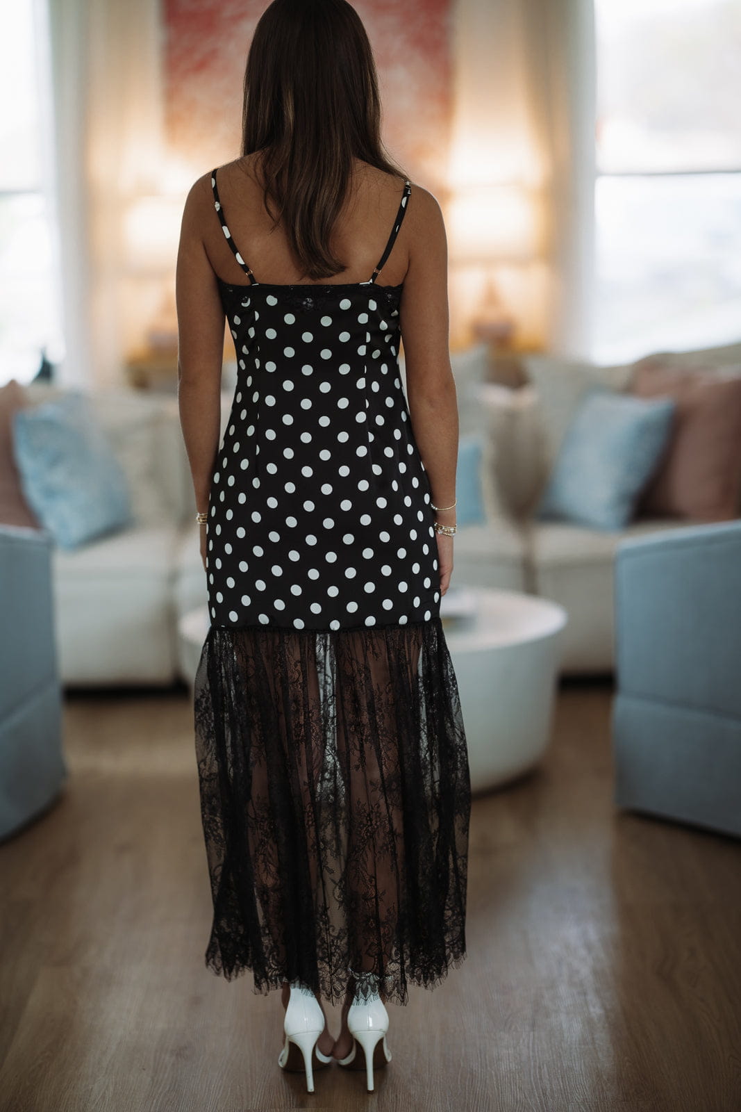Midnight Lace Maxi Dress - Black