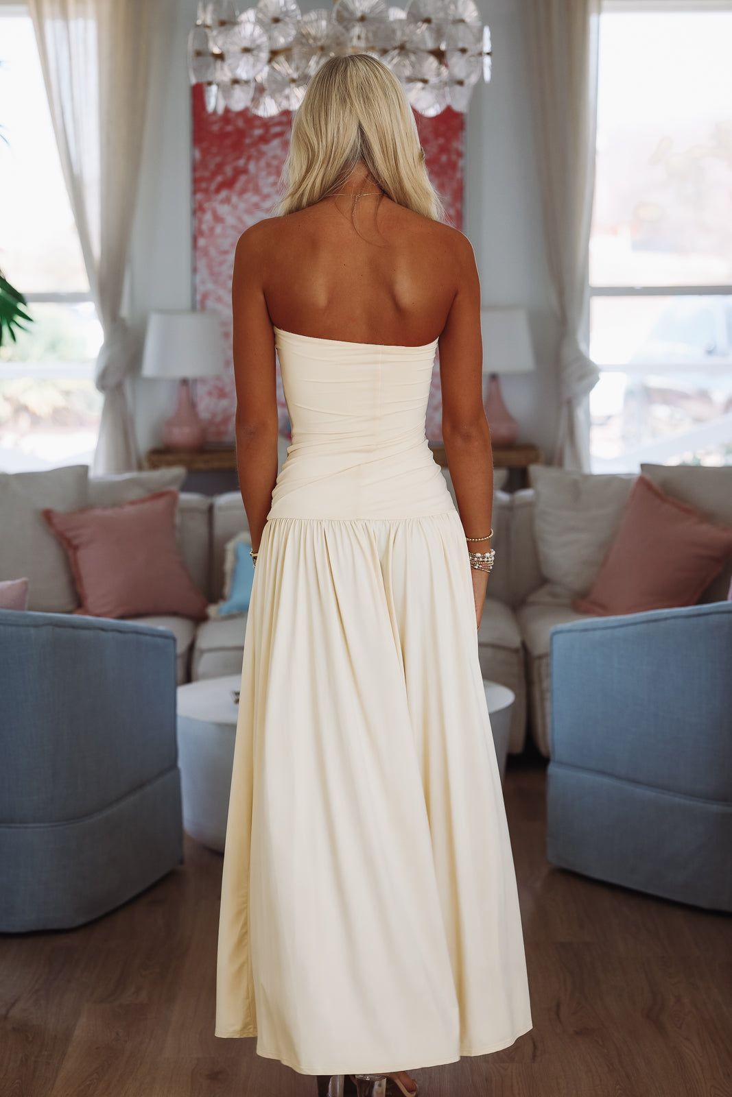 Worldly Romance Maxi Dress - Cream Yellow