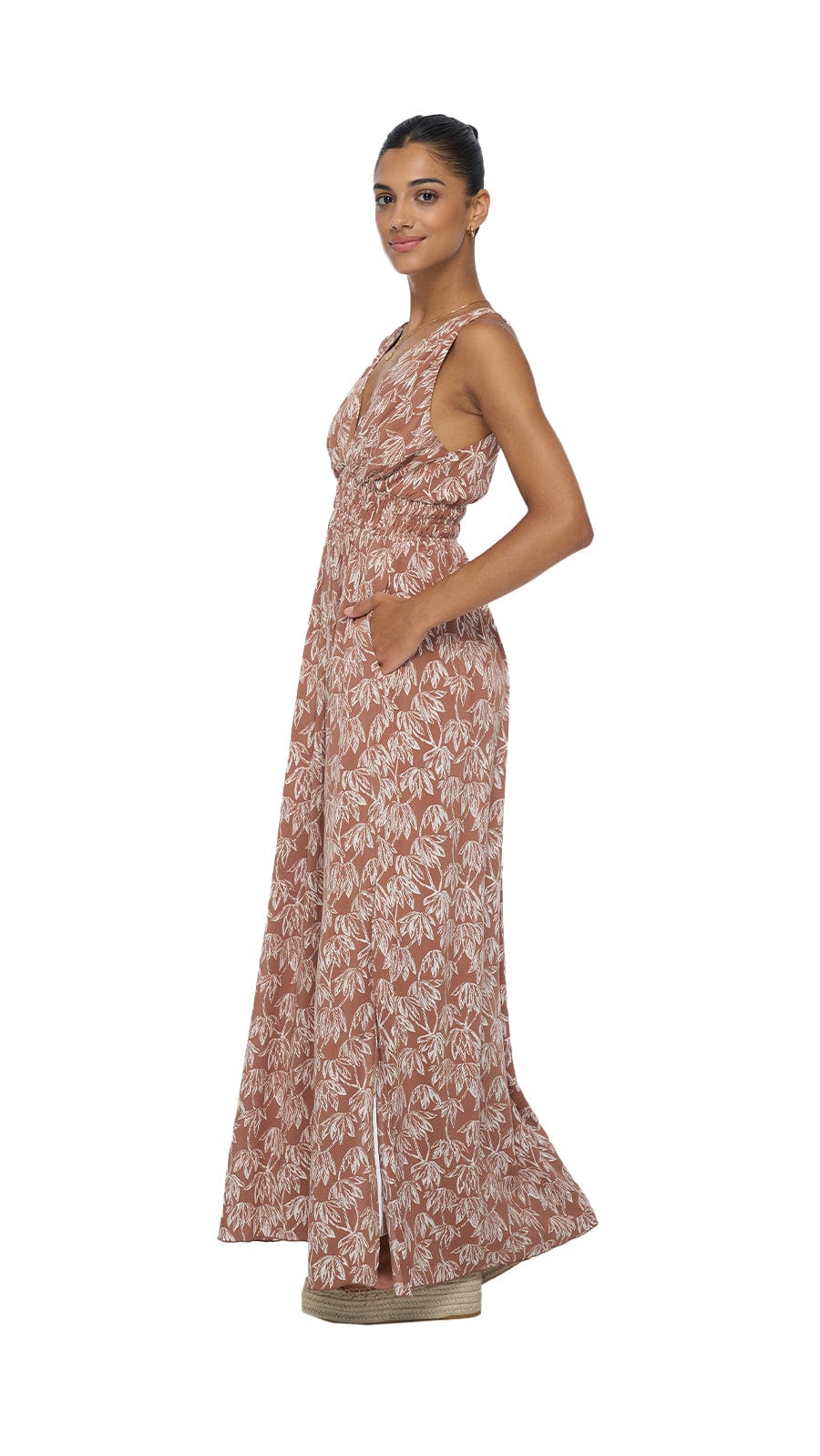 Rayna Sky Maxi Dress - Canopy Brown