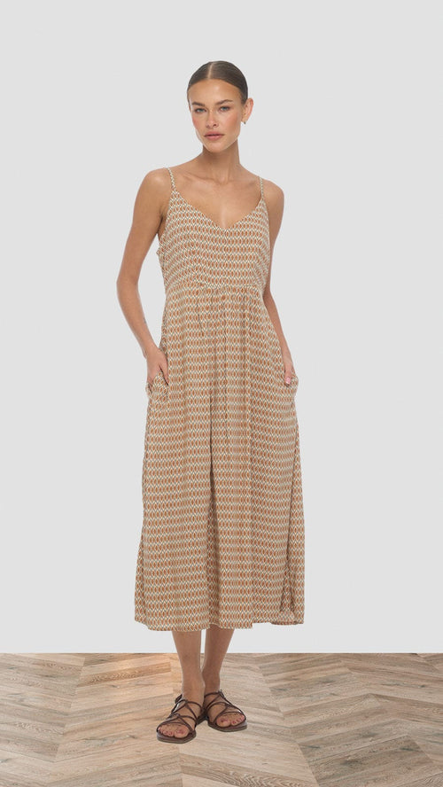 Soller Mio Midi Dress - Kiva Terracotta