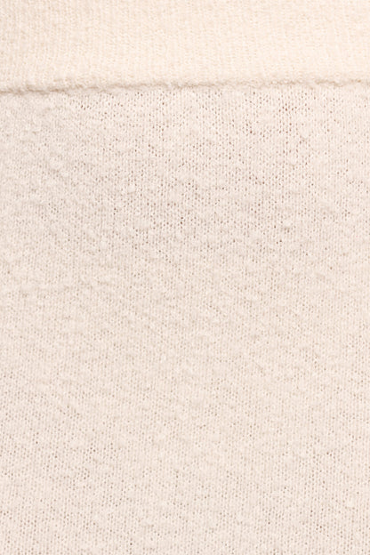 Rowee Boucle Knit Midi Skirt - White