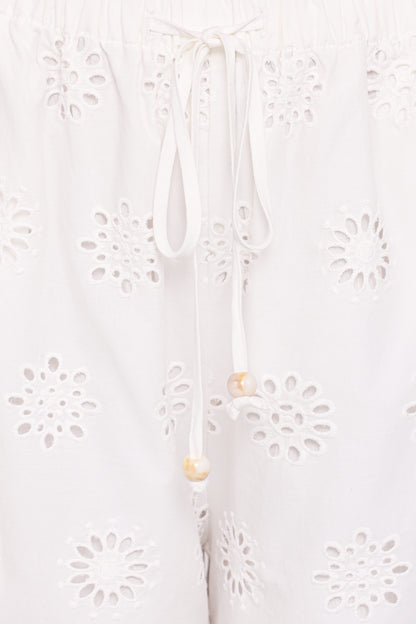 Wren Pant - White Broderie