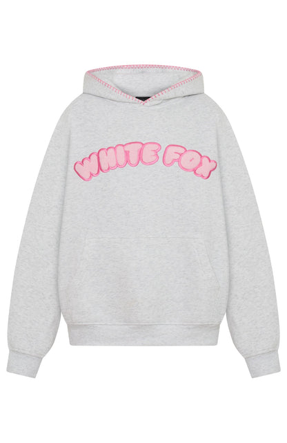 Vol. 1 Front Graphic Oversized Hoodie Grey Marle